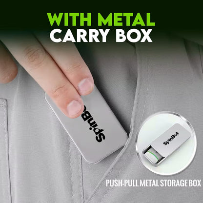 SpinBot Silver Fiber Thumb & Finger Sleeve for Mobile Game (4 Pieces), Pubg,Cod,Freefire -with Metal Carry Box-Pack of 2 Pair